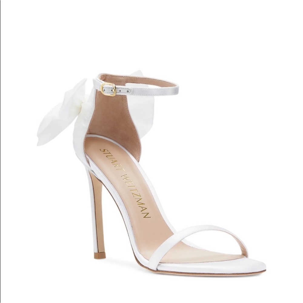 Stuart Weitzman Cream Ankle Strap Heels
